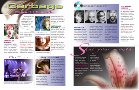garbage magazine spread
